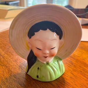 Rare Lady Head China Vase Made in Occupied Japan 1940’s